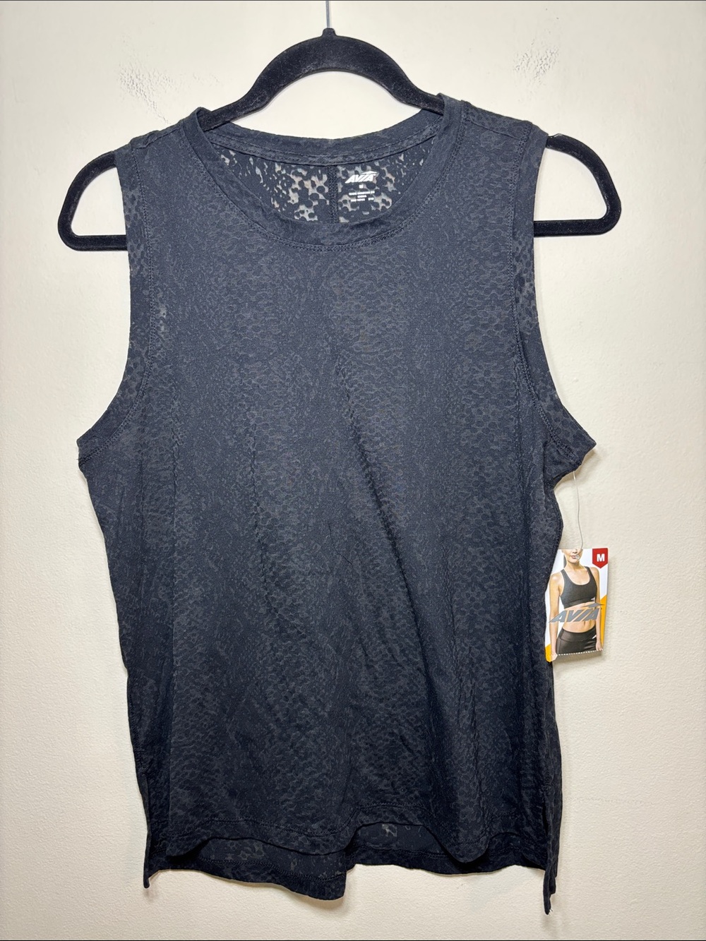 Avia Black Texture Sleeveless Tank Top